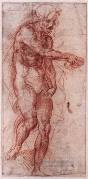  Andrea Canvas - Study For The Baptism Of The People renaissance mannerism Andrea del Sarto